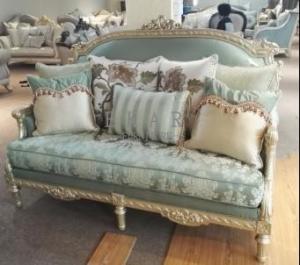China Luxury Set Living Room Furniture Velvet Fabric Sofa factory