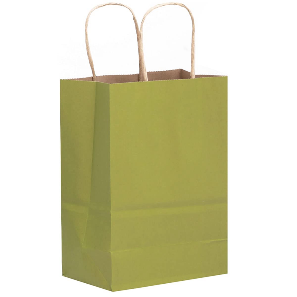 CMYK 4 Color Offset Printing Kraft Paper Bags With Handle For Business Gravure Printing