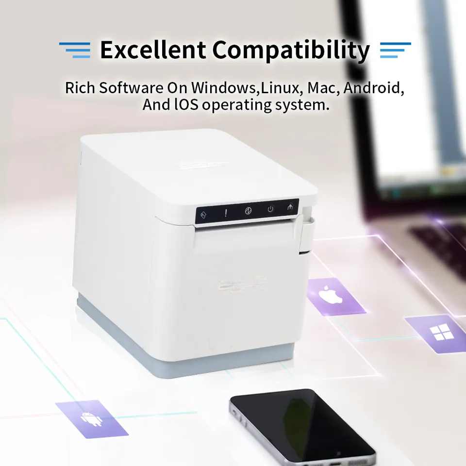 Direct Line Thermal Printer for Stable Receipt Printing in Retail Warehouse Back Kitchen