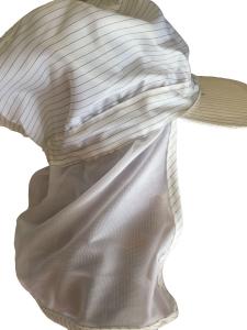 China Long Shawl Polyester ESD Cap Anti Static Hat For Dust Free Area Many Colors Available factory