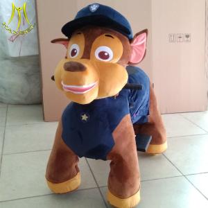 China Hansel amusement park soft stuffed animal car ride for children animal scooter factory
