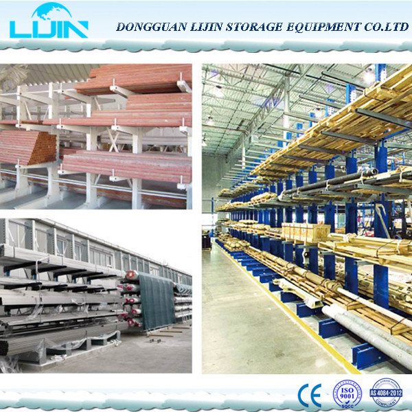 Warehouse Cantilever Pallet Racking , Selective Size Cantilever Steel Rack