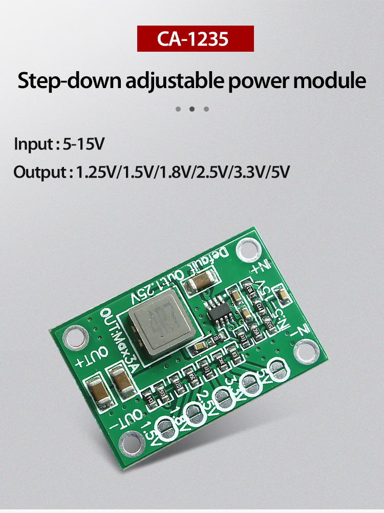 Creatall CA-1235 3A 5V-15V Adjustable Voltage Converter with 20mm Integrated Circuit Model LED TV Power Supply Module