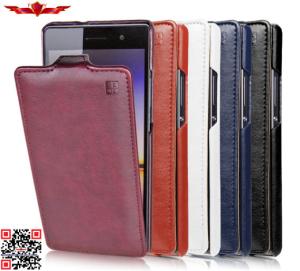 China New Arrival Ultra Slim High Quality PU Flip Leather Cover Case For Huawei Ascend P7 factory