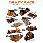 PVC Tarpaulin Adult Inflatable 5k Obstacle Course For Running Race OEM