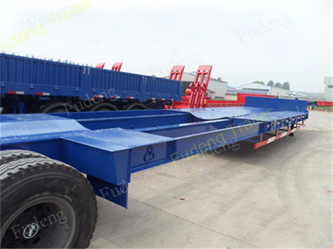 28 M - 56 M Windmill Blade Extendable Lowboy Trailer For Long Vehicle Transportation