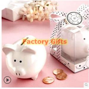 China Personalized Wedding Souvenir Gifts Modern Pink Ceramic Piggy Bank Sustainable factory