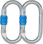 Blue Aluminum Carabiner Clip Heavy Industry Twist Lock for Rigging Camping