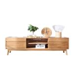 Nordic European Design Simple TV Stand Modern Oak Wood TV Cabinet