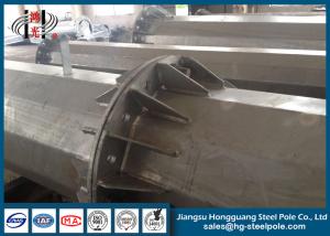 China 500Dan Steel Electrical Transmission Poles 110KV With Round / Polygonal Shape factory