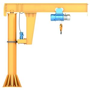 China Freestanding Electric Hoisting 0-360° Slewing Jib Crane For Workshop factory