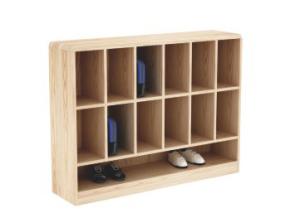 China good quality school bag shelf wooden shoes rack for children use factory