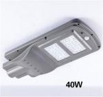 Integrated 40W Outdoor LED Solar Street Light Casting Heatsink + GLASS Material