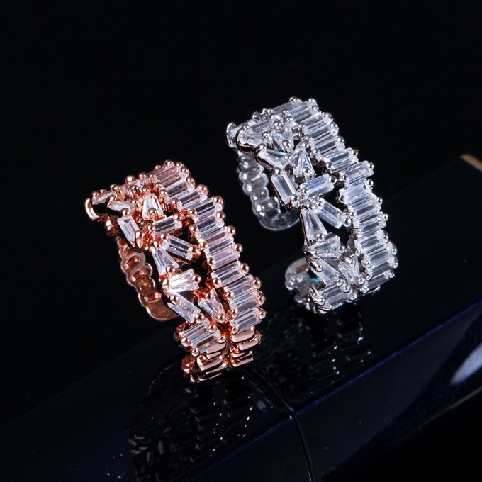 Fashion Copper Gold-Plated zircon Wedding ring women rings rainbow Adjustable Snake lion Ring Wholesale