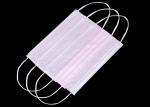 Dust Protective Disposable Mouth Mask Face Mask Earloop 3 Ply Pink