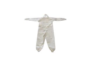China PP+PE 63GSM Anti-Static Non-Woven Disposable Medical Clothing With Rib-knitted Cuffs&amp;Ankles Polyester Thread factory