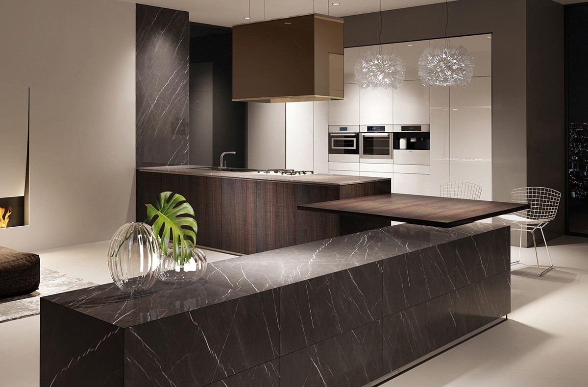 Customize Modern Modular Kitchen cabinets with Sink tap and Upper cabinets