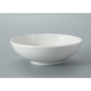 Stackable 18Pcs Ceramic Dining Set With Spot Emboss