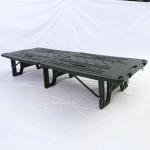 Field Steel Plastic Bed Camp Army Bed Portable Folding Bed Military Green