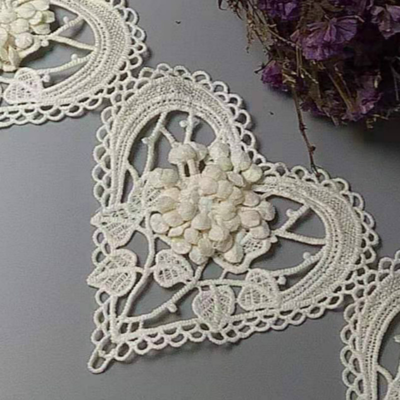 Hot sale Nylon/Spandex Cluny Lace webbing For Garment accesseries white lace trim