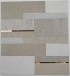 4mm Thickness Mosaic Wall Tile Natural Stone With Metal Decor