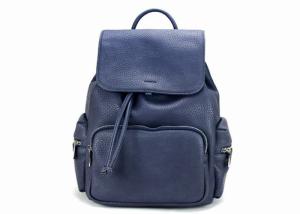 China Embroidery Genuine Leather Handbags , 10 - 15L Cute Backpack Purse For Students factory