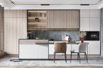 Ash Solid Wood Assembled Packing Kitchen Cabinet Charm For Hotel Apartment
