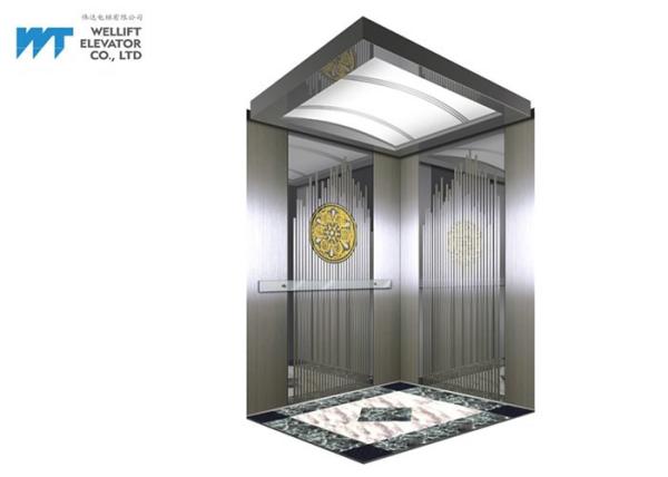 Shopping Mall Elevator Cabin Decoration with Mirror Hairline Stainless Steel
