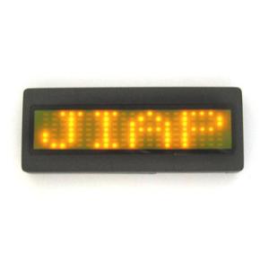 China Yellow Scrolling led name badge factory