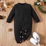 Custom Design Cotton Baby Clothes Baby Boy Romper Rib Knitting Unisex Onesie