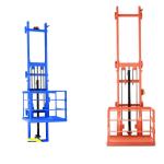 1000kg Small Cargo Elevator Orange Wall Mounted Cargo Lift For Warehouse