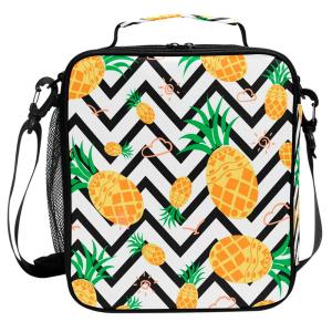 China Lightweight Pineapple Kids Insulated Lunch Box With Zipper Closure factory