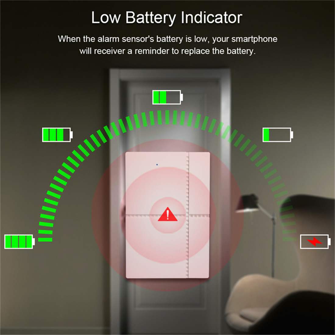 Smart Wi-Fi Door Sensor Door Open / Closed Detectors Magnetic Switch Window Sensor Home Security Alert(ZX-D21)