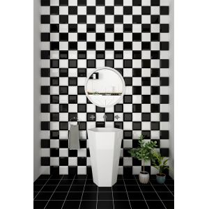China Black White 152x152mm Glossy Ceramic Wall Tiles for Bathroom on sale