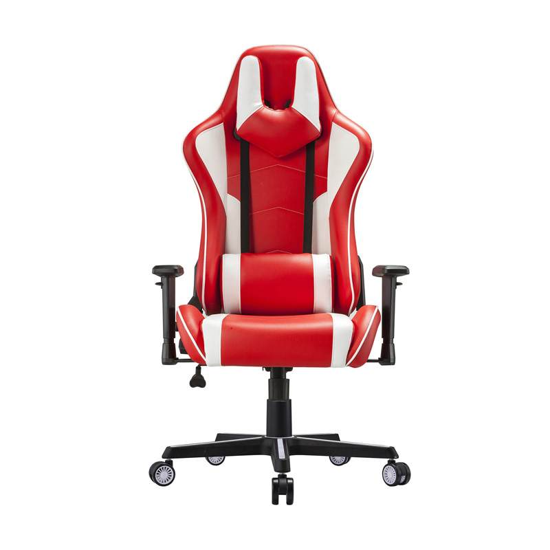 Comfortable E-sports Chair Revolving Professional White PU Leather Racing Gaming Chair