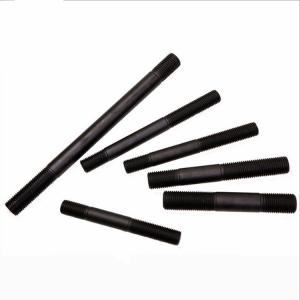 China Black Double End Threaded Rod Carbon Steel ASTM 3/8 0.39 meter factory