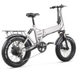 High Torque Folding Electric Fat Tire Bike 500W With 20 Inch LCD Display