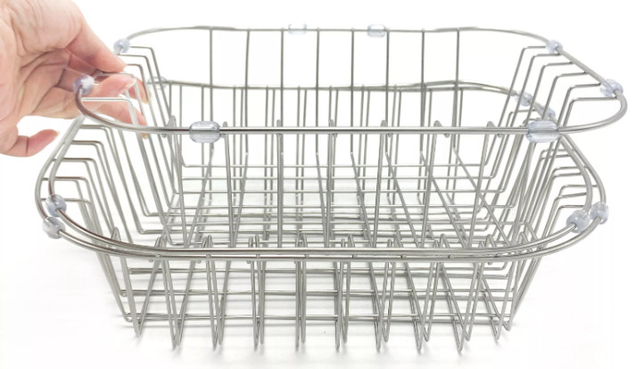 Customized Metal Mesh Basket 302 Stainless Steel Wire Storage Small Hanging