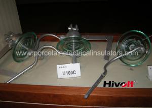 China 100KN Toughened Glass Insulator For U100C Earth Connection IEC 60383 Standard factory