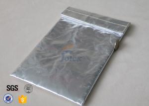 China Silver Fiberglass Fabric Fireproof Document Bag For Photos SDS TDS factory