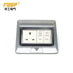 Aluminium Built In Pop Up Floor Receptacle With Double Positions India Type