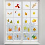 Luminous Electrostatic Window Stickers Turkey Maple Leaf Window Sticker