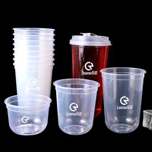 China Custom Printed Disposable Plastic Cups For Tea Personalized Disposable Cups factory