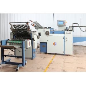 China Automatic Flat Pile Electric Paper Folder , Leaflet Folding Machine 530mm Width factory