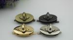 Shiny gold bag hardware fittings fashion zinc alloy twist turn lock for purse