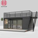Zontop China Two Storey Two Bedroom Prefabricated Home Shipping 40ft Luxury