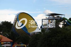 China Fiberglass Super Tornado Water Slide 14.6m Platform Height Easy Maintenance for Family Fun factory