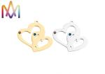 SS304 Hollow Double Heart Shape Pendant 25.5x28.5mm