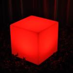 Glowing Outdoor LED Cube Light Chair Plastic IP65 Waterproof For Park Villa