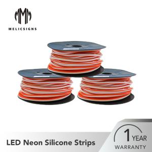 China Waterproof 50 Meter 220V Orange Silicone Neon LED Strip factory